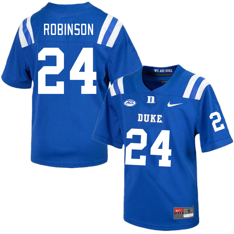 Men #24 Kimari Robinson Duke Blue Devils College Football Jerseys Stitched Sale-Royal